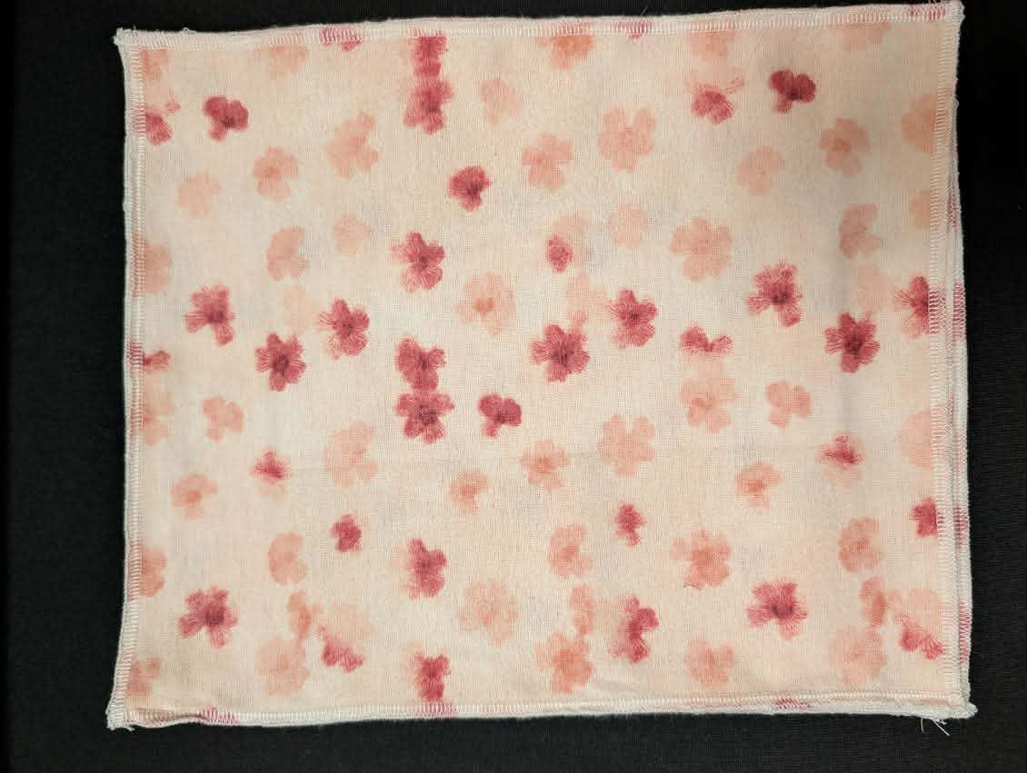 Peach confetti reusable paperless towel fabric pattern