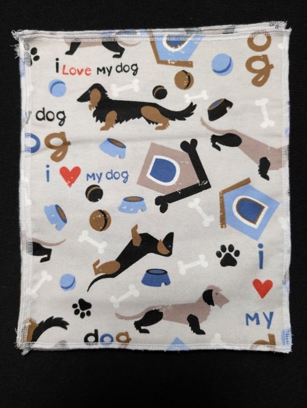 Dog print reusable paperless towel fabric pattern